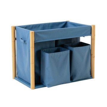 Clay Crossing Laundry Sorting Station With Plain Removable Bags - Blue