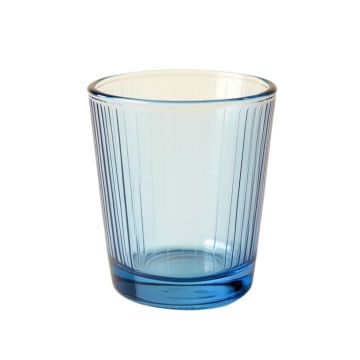 Holly Arc Empty Candle Holder - Blue