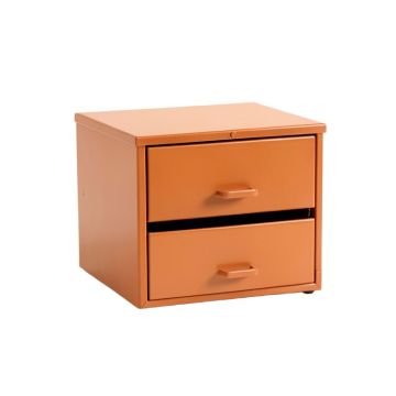 Elm Bluff Small-Parts Storage Drawer Cabinet - Terracotta