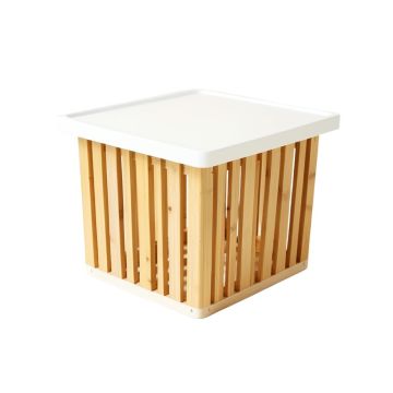 Brook Branch Laundry Hamper - White