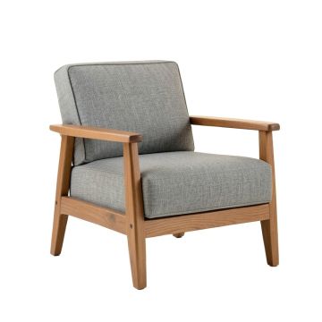 Wren Arc Upholstered Armchair - Gray