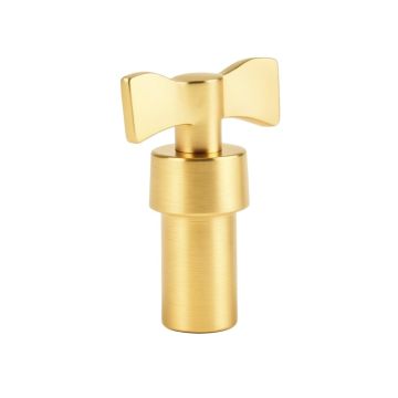 Kohler Purist Rite-Temp Valve Trim With Cross Handle - Vibrant Moderne Brushed Gold
