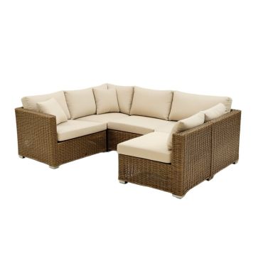 Aideliz Patio Sectional With Cushions (synthetic illustration; no displayed measurements)