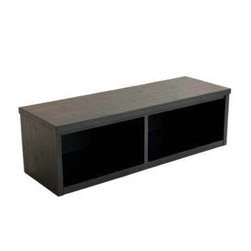 Meadow Bend Shoe Storage Bench - Black
