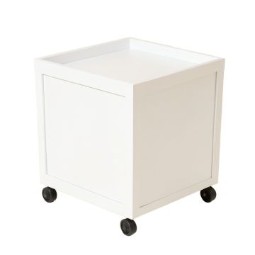 Sage Bend Empty Rolling Workshop Cart - White