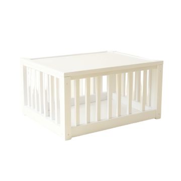 Flint Bluff Empty Furniture-Style Pet Crate - White