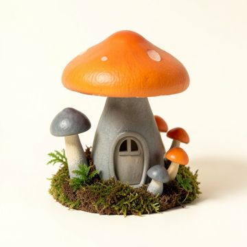 Wardlaw Mushroom House Fairy Garden (synthetic illustration; no displayed measurements)