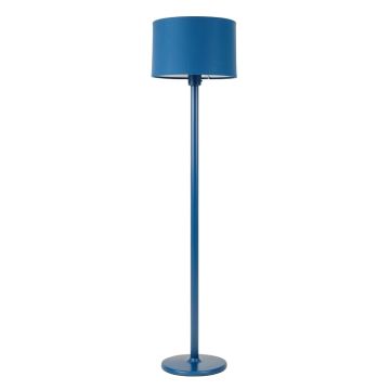 Dune Dale Floor Lamp With A Plain Fabric Shade - Blue