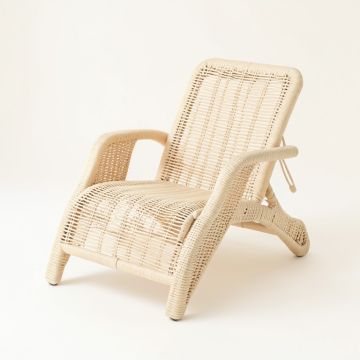 Willow Dale Outdoor Lounge Chair - Cream (synthetic illustration; no displayed measurements)