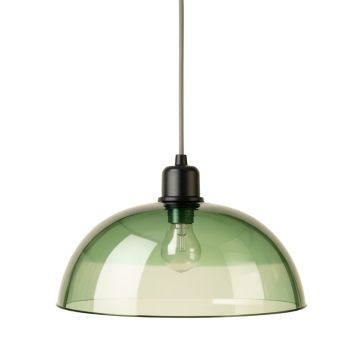 Juniper Brook Pendant Light Suspended From One Plain Cable - Green