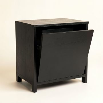 Pine Dell Freestanding Pull-Out Hamper Cabinet - Black (synthetic illustration; no displayed measurements)