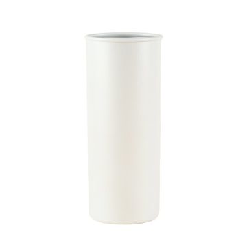Olive Crest Empty Decorative Vase - White