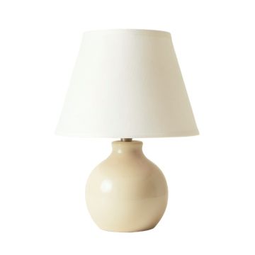 Juniper Bridge Table Lamp With A Plain Fabric Shade - Ivory