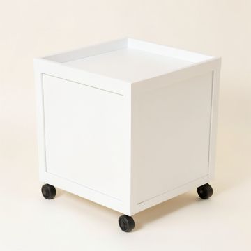 Sage Bend Empty Rolling Workshop Cart - White (synthetic illustration; no displayed measurements)