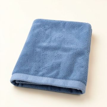 Fern Crest Bath Towel - Blue (synthetic illustration; no displayed measurements)