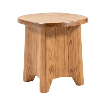 Ewan Solid Wood Drum End Table (synthetic illustration; no displayed measurements)