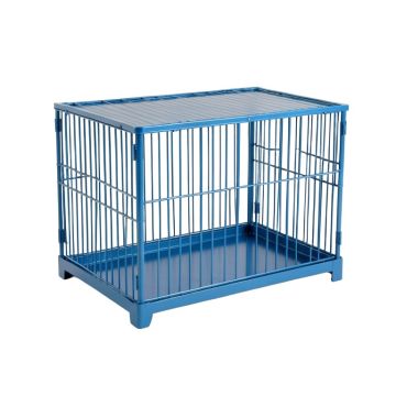 Pine Branch Empty Furniture-Style Pet Crate - Blue