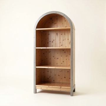 Slate Crossing Freestanding Bookcase - Gray (synthetic illustration; no displayed measurements)