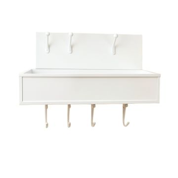 Laurel Crest Wall-Mounted Entryway Organizer Shelf - White
