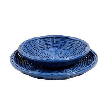 Resin Wicker Two Tier Platter - Anchor
