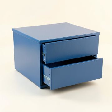 Lake Branch Small-Parts Storage Drawer Cabinet - Blue (synthetic illustration; no displayed measurements)