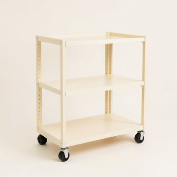 Birch Canyon Empty Rolling Workshop Cart - Cream (synthetic illustration; no displayed measurements)