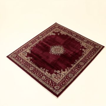 Korn Power Loom Burgundy Rug (synthetic illustration; no displayed measurements)