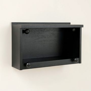 Clay Bridge Wall-Mounted Entryway Organizer Shelf - Black (synthetic illustration; no displayed measurements)