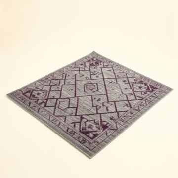 Tarboro Geometric Handmadetufted Gray/Purple Area Rug (synthetic illustration; no displayed measurements)