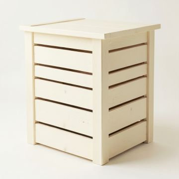 Fern Canyon Closed Garden Compost Bin - Cream (synthetic illustration; no displayed measurements)