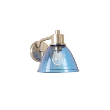 Oak Bluff Wall Sconce Mounted On A Plain Wall - Blue