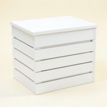 Slate Crest Closed Outdoor Storage Box - White (synthetic illustration; no displayed measurements)