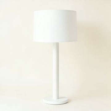 Juniper Brook Floor Lamp With A Plain Fabric Shade - White (synthetic illustration; no displayed measurements)
