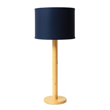 Vale Bridge Floor Lamp With A Plain Fabric Shade - Navy