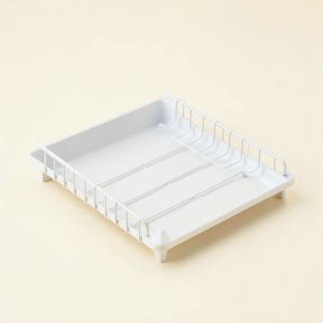 Juniper Edge Empty Under-Desk Cable Tray - White (synthetic illustration; no displayed measurements)