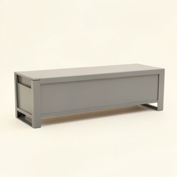 Dune Dell Narrow Outdoor Storage Bench - Gray (synthetic illustration; no displayed measurements)