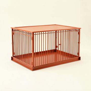 Holly Dell Empty Furniture-Style Pet Crate - Terracotta (synthetic illustration; no displayed measurements)