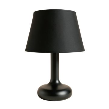 Spruce Canyon Table Lamp With A Plain Fabric Shade - Black