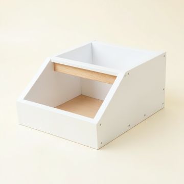 Slate Arc Low Toy Storage Unit - White (synthetic illustration; no displayed measurements)