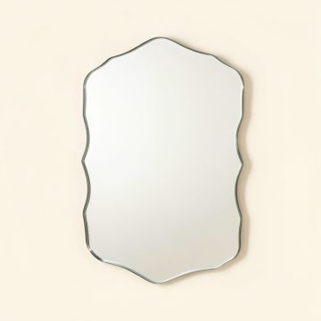 Scalloped Corner Wall Mirror (synthetic illustration; no displayed measurements)