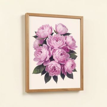 Floral And Botanical Bring Home Some Peonies - Graphic Art Print (synthetic illustration; no displayed measurements)