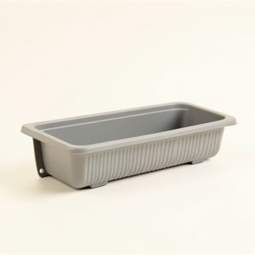 Cedar Canyon Empty Railing Planter With Integral Brackets - Gray (synthetic illustration; no displayed measurements)