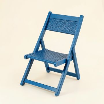 Alder Bridge Folding Outdoor Chair - Blue (synthetic illustration; no displayed measurements)