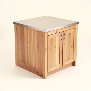 Gael Kitchen Island Set With Stailess Steel Top (synthetic illustration; no displayed measurements)