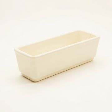 Meadow Crest Empty Railing Planter With Integral Brackets - Ivory (synthetic illustration; no displayed measurements)