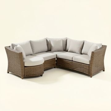 Purington Circular Patio Sectional With Cushions (synthetic illustration; no displayed measurements)
