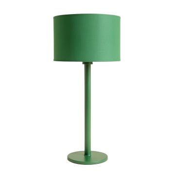 Juniper Bend Floor Lamp With A Plain Fabric Shade - Green