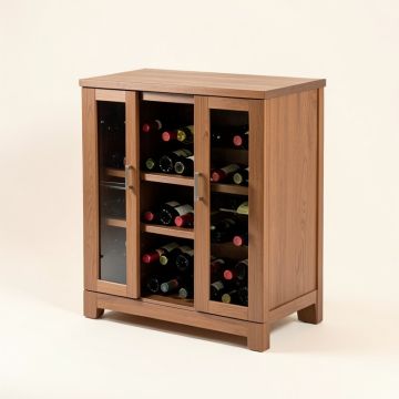 Silvia Bar Cabinet With 15 Bottle Wine Bar (synthetic illustration; no displayed measurements)