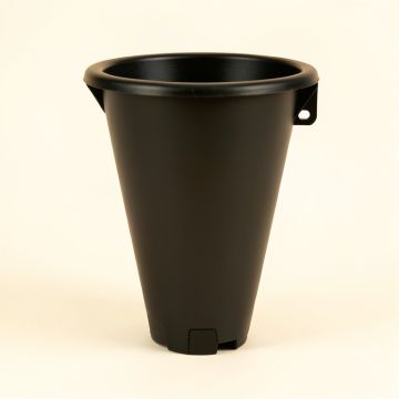Cove Arc Empty Railing Planter With Integral Brackets (synthetic illustration; no displayed measurements)