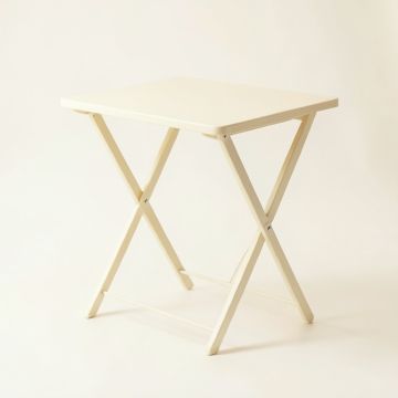 Sage Bluff Compact Balcony Table - Ivory (synthetic illustration; no displayed measurements)